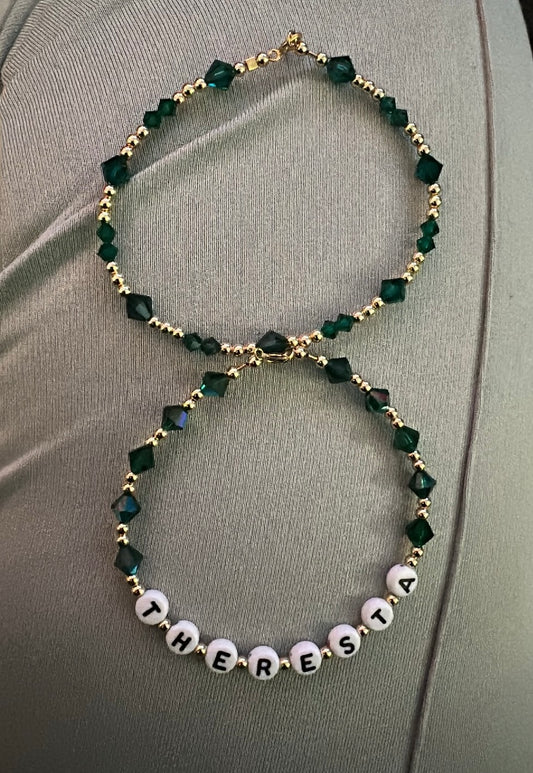 Bracelet & Anklet Birthstone Set